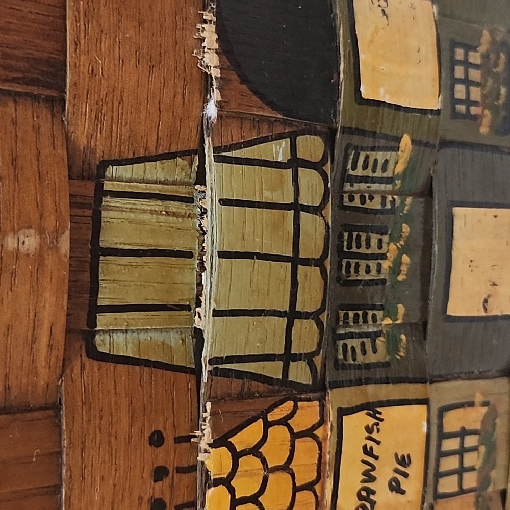 Vintage 1974 Caro Nan Signed Wooden Purse 9.25" X 9.25" X 5.75" - Picture 16 of 17